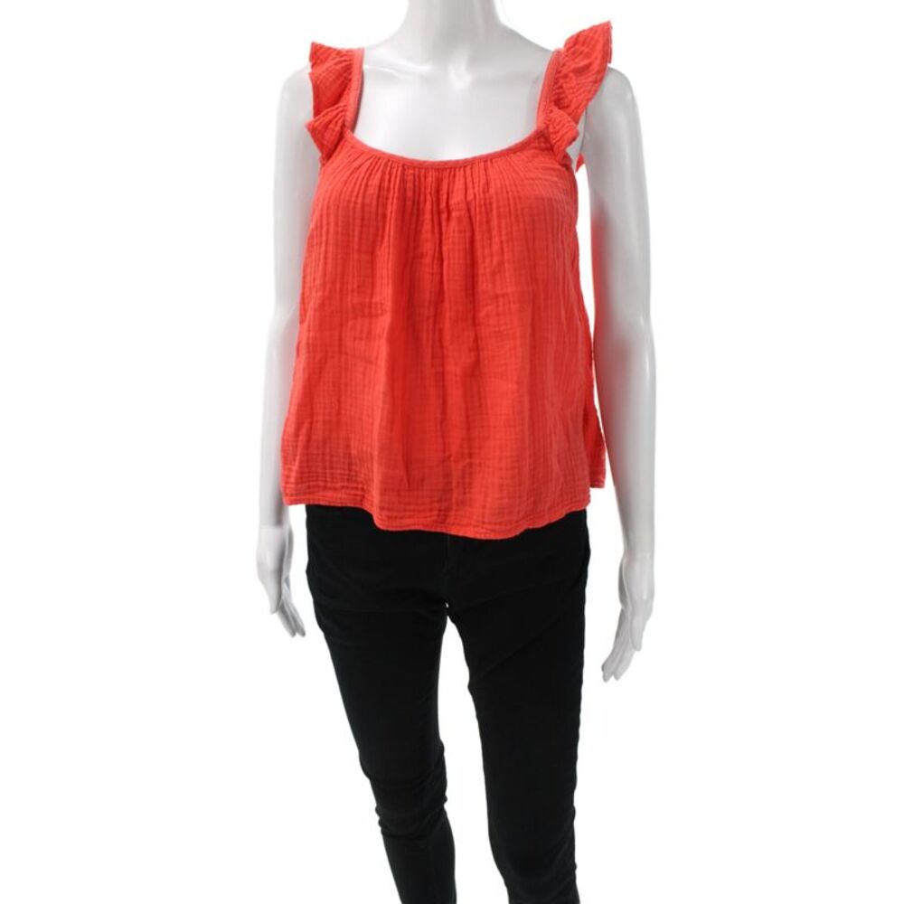 Xirena Womens Red Textured Scoop Neck Camisole Sleeveless Size XS